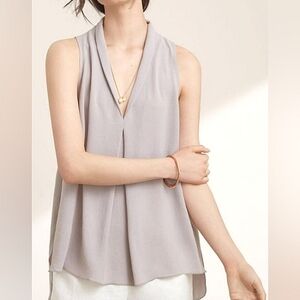 Aritzia Wilfred Nuit Sleeveless Blouse, Size 4, Grey